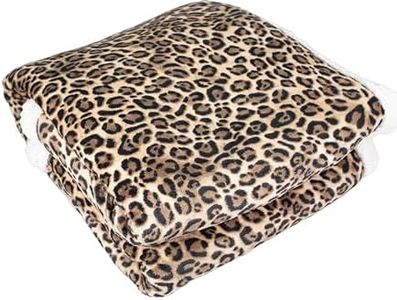 Tata Home Coperta Pile Plaid Divano e Letto Pesante e Caldo Peluche con Retro Sherpa Fantasia Animalier Misura 200x230 cm Leopardato