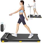 Walking Pad with Shock Absorption, Under Desk Treadmill with Remote Control and LED Display, Compact and Quiet Treadmills for Home/Office