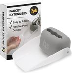 HealthSmart Easy Reach Bathroom Sink Faucet Extender for Toddlers 2-Pack, Adjustable Universal Fit,Tool-Free Installation, Flexible Design, Fits Most Faucets, Empowers Kids