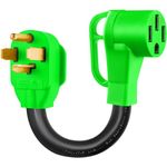 SBB NEMA 14-30P to 14-50R Adapter, Level-2 EV Charging Adapter Cord, 125/250 Volt, 4 Prong 30 AMP Dryer to 50 AMP EV Converter, Compatible with All EVs, Tesla, and RV