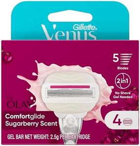 Gillette Venus ComFortglide Sugarberry Women's Razor Blade Refills, 4 Count