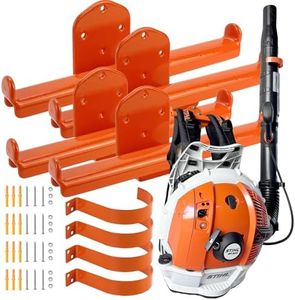 Backpack Blower Rack with Tube Hook, 4 Pack Backpack Blower Wall Mount