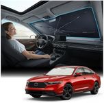 Nmoiss Windshield Sun Shade Umbrella for Honda Civic - [Vinyl Coating Heat Shield] Protect Car from Sun Rays & Heat Damage Keep Cool and Protect Interior, Spring Structure Edge
