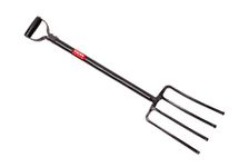 TABOR TOOLS Digging Fork, Steel Shaft, Super Heavy Duty 4 Tine Spading Fork, Virtually Unbreakable Garden Fork, 40 Inch Length. J59A.