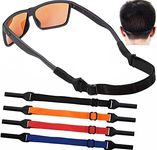 Adjustable Glasses Strap, 4Pcs No Tail Eyeglass Straps Glasses Holder Around Neck, Eyewear Retainer Sport Unisex Sunglass Straps Holder for Men Women Kids