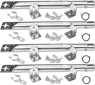 GFTIME 42204 30,5cm a 44,5 cm Universal Quemador Barbacoa de Gas Piezas de Repuesto para FirePlus, Fire Mountain, Char-Broil,Tubo Quemador Barbacoar para Cosmo Y otros Parrilla Barbacoa(4 piezas)