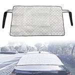 yonwait 1 Piece Rear Windshield Snow Cover, Back Window Frost Cover Offers Complete Protection from Snow, Ice and Other Winter Debris, Fits for Most SUVs/Vans Silver #06 (55''*31.5'') (YOXD006SI)