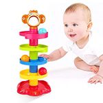 Baby Toy 9-18 Months, Ball Drop and Roll Ramp Toy for 1 Year Old Boys Girls, Sensory Toy for Babies 12 Months, Baby Ball Tower Roll ball Game, 1st Birthday Gifts for Babies Easter Gifts