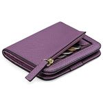 GAEKEAO Women's Wallet RFID Blocking Leather Compact Bi-fold Wallet for Woman Zipper Coin Pocket Small Ladies Purse with ID Window