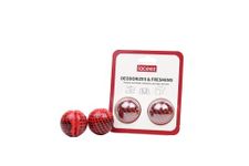 Laceez Deodorizing balls 2 Pack Deodorizes & Freshens. Freshens up Footwear, backpacks, gym bags, lockers and cars, Red, 1.5 inches