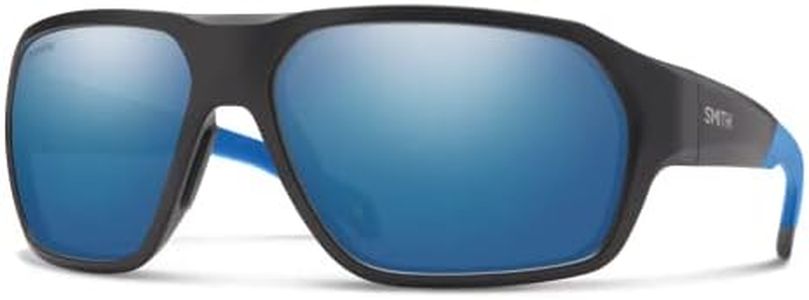 SMITH Deckboss Sport & Performance Sunglasses - Matte Black Blue | Chromapop Polarized Blue Mirror