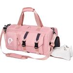 Gym Bag for Men and Women Small - 18.5"×9.5"×9" Duffel Travel Bag with Compartment, Gymnastics Equipment Bags, Pink, Medium, Fashion