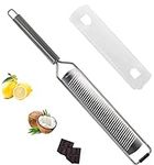 Upgraded Zester Grater with Handle, Professional Kitchen Zester Tools for Lemon, Cheese, Ginger, Garlic, Citrus, Lime, Wide & Razor-Sharp Stainless Steel Blade