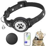 JIARUI Cat Tracker Collar - GPS Cat Tracker No Monthly Fee - Work with Apple Find My(Only iOS) - Reflective GPS Tracking Device for for Kittens and Puppies (1 Pack)