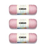 Caron Simply Soft Soft Pink Yarn - 3 Pack of 170g/6oz - Acrylic - 4 Medium (Worsted) - 315 Yards - Knitting/Crochet