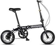 WOLWES Adult Folding Bike, Lightweight Foldable Bike Carbon Steel Frame Folding Bike, Portable City Bike for Women and Men B,12in