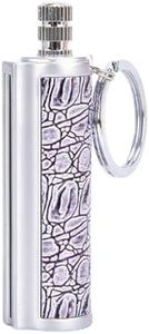 Leona Co Permanent Match Metal, Fashion Forever Lighter, Reusable Survival Fire Starter Lighter Set, Emergency Waterproof Matches Flint Keychain Striker Stick Kit (1, Silver)
