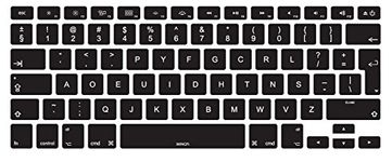 MiNGFi Dvorak Silicone Keyboard Cover for MacBook Pro/Air (2008-2015) Model A1278 A1286 A1369 A1398 A1425 A1466 A1502 EU/ISO Keyboard layout - Black