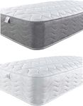 Aspire Beds 3 Layer Double Comfort Fillings & AC Aspire-Cool Touch Long Wave Sleep Surface Hybrid Bonnell Sprung & Memory Foam Premium Mattress, Grey Border, 3ft Single (3ft x 6ft3)