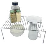 Evelots Kitchen Cabinet Shelf Organizer Rack, Set of 4 Large Kitchen Counter Shelves, Bathroom Pantry Storage