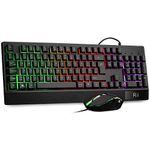 Rii Gaming Keyboard and Mouse,RGB Light Up Keyboard and Mouse Set for PS4,Xbox for Gaming,Working-UK Layout