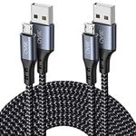 Micro USB Cable,2Packs 1M 2M USB A to Micro Charging Cable Braided Android Charger Cord Compatible for Samsung S7/S6/S5, Kindle Fire,Fire HD Tablets,PS4 Controller,HTC, Huawei, Sony, Nexus, Nokia.etc