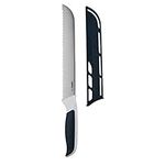 Zyliss Comfort Bread Knife, 20.5cm/8in, Japanese Stainless Steel, Serrated Edge, Non-Slip Handle, Includes Cover for Safety, Black/White, Professional Kitchen Knife, Dishwasher Safe