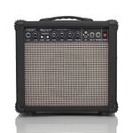 Leo Jaymz 20W Electric Guitar Amplifier - Clean and Distortion Channel - 3 Band Equalization and CD Line Input - Recording Studio, Practice Room, Small Courtyard (Black, 6.5 ")