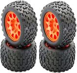 Powerhobby Scorpion XL Belted Tires/Viper Wheels Orange (4) Compatible with : Traxxas X-Maxx 24mm HEX