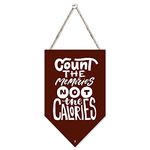 Art Street Count The Momories Not The Calories Dorative Wood Plaques Wall Decor Sign, Decorative Plaque Signs with Hanging Rope for Wall and Door (8x5 Inch)