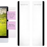 Qianyu 2 Pcs Monitor Memo Board Transparent Computer Sticky Note Holder Multifunction Creative Monitor Side Panel Acrylic Desktop Message Boards for Home Office Both Sides