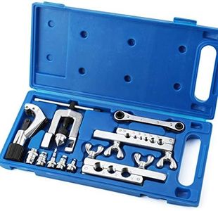 Thorstone Single Flaring Tool & Swaging Tool Kit for HVAC, Tubing, Copper Pipe Flaring with Tubing Cutter and Ratchet Wrench, 45 Degrees, Blue