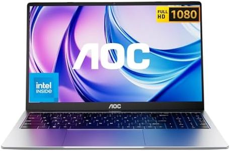 AOC Ordinateur Portable, Boîtier Métallique d'un PC Portable, 15,6 Pouces FHD 16 Go de DDR4 512 Go de SSD, N97 (6M Cache, Jusqu'à 3,60 GHz), Wi-FI, BT5.0, USB 3,2, Type C, HDMI