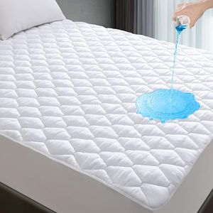 Protector de colchón Impermeable 135x200 cm, Suave, Transpirable, sin Ruido, elástico Ajustable, se Adapta a colchones hasta 30cm de Altura (Cama 135 cm)