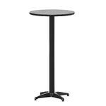 Flash Furniture Metal Bar Table - Aluminum Patio Table - Mellie 23.5" H Round Bar Height Table - Indoor/Outdoor - Black