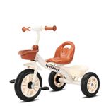 Lyefancy Kids Tricycle for 2-5 Years Old, Kids Trike with Basket and Removable Pedal, Toddler Tricycle 3 Wheel Bike Children Riding on Toys, Birthday for Boys Girls(Off-White)