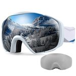 OutdoorMaster Ski Goggles with Cover Snowboard Snow Goggles OTG Anti-Fog for Men Women