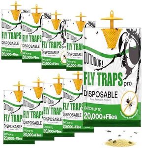 Fly Traps Outdoor Hanging 9 Pack, Add Water Outdoor Flying Insect Trap Fly Traps, Portable Disposable Fly Catcher for Patio, Backyard, Ranch & Garbage Areas