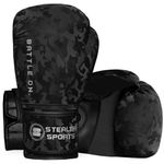 Stealth Sports Boxing Gloves – PU Leather Sparring Gloves for Men Women – Ideal for Muay Thai MMA Kickboxing Focus Pads 8oz 10oz 12oz 14oz 16 Oz Punching Bag Mitts Camo (16oz)