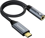 KiwiBird USB-C Type C Digital to 3.5mm Headphone Earphone Mini Audio Aux Jack Adapter with DAC Chipset Compatible with Smartphone, MacBook, Tablet, Windows PC, TRRS 4-pole