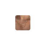 Freekiss Herringbone Necklace for Women: Dainty Gold Necklace 14k Gold Plated Snake Gold Chain Choker Necklaces Layered Necklace Set Gold Jewelry for Women Gifts