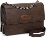 Wrangler CrossBody Purse for Women Western Small Clutch Wallet Trendy Shoulder Bag with Chain Strap Gift WG149-236CF