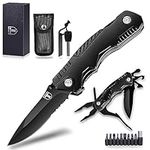 Pocket Knife Multitool, Gift for Men Him Dad Husband, Fathers Day Anniversary Birthday Gifts Idea for Boyfriend Man, Cool Gadgets for Outdoor Survival Fishing, Camping Accessories