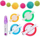 Pompom Maker, 4 Sizes Pom pom Makers for Fluff Ball Weaver Needle Craft DIY Wool Knitting Craft Tool Set Decoration +1PS Scissors (5)