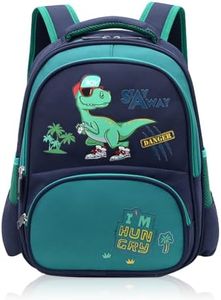 Mochila Niño, Mochila Dinosaurio Niño Resistente al Agua Mochila Escolar para Niños de 3-6 Años Mochila Infantil de Nombre para Escuela Viaje Mochila linda para niños (Mail Blue)