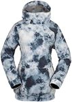 Volcom Women's Standard Portal Bonded Stretch Snowboard Ski Winter Hooded Shell Jacket, Storm Tie-Dye S3, Medium