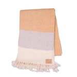 Ritzy Solana Super Soft 100% Merino Wool Throw Blanket - Desert Yellow, 60 x 80 Inches