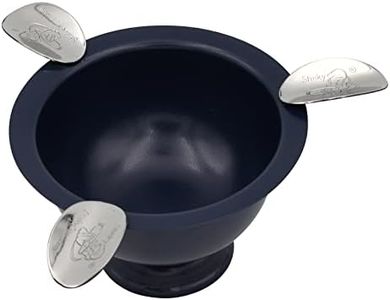 Stinky Cigar Ashtray 5"inch Round Mini Herf 3 Stirrup Rests Perfect for Personal and Puffing with Friends (Blue)