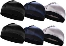 6PCS Silky Stocking Wave Cap for Men, Good Compression Over Durag （Regular Style）