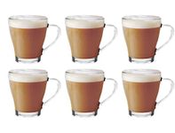 Get Goods Cappuccino Tea Coffee Latte Hot Chocolate Cups Mugs Glasses, 6 Count (Pack of 1)